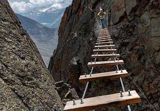 Via Ferrata Jägihorn, Valais, Hohsaas, Saas-Fee, Climbing holidays Switzerland