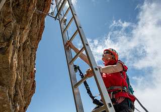 Via Ferrata Partnunblick. St. Antönien, Switzerland